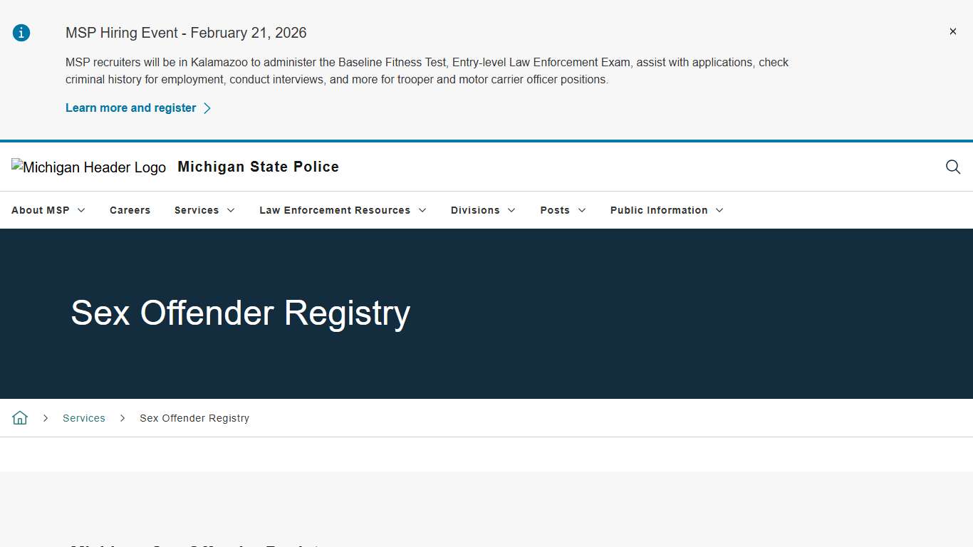 Sex Offender Registry